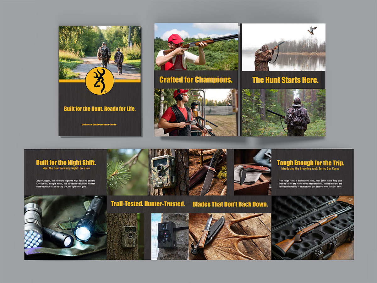 Browning product guide mockup